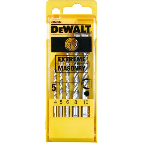 DeWALT DT6956-QZ Serie assortimento 5 punte per muratura pietra calcestruzzo