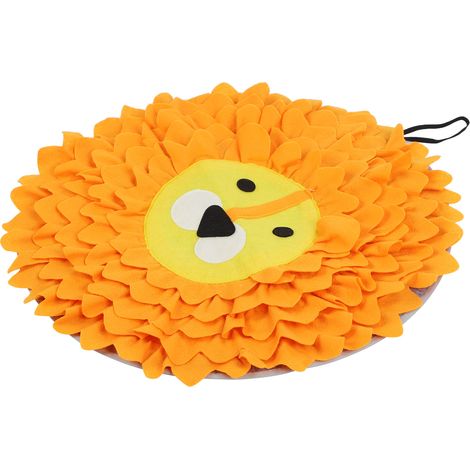 Tapis de jeu/d'alimentation pour chien - Motif lion - Idéal pour l'entraînement à la recherche de nourriture - Couverture/jouet (1/5)