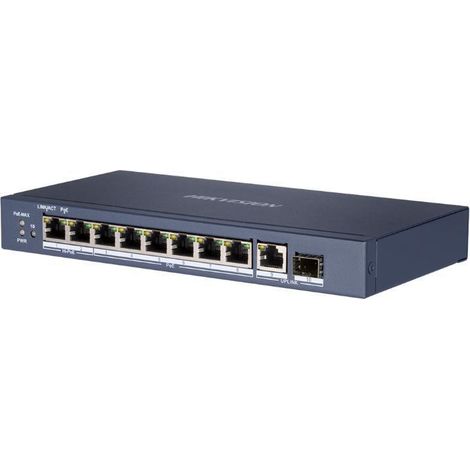 Conmutador de red Hikvision DS-3E0510HP-E 10 puertos 110W PoE