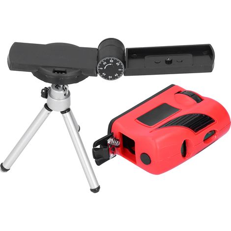 Niveau à bulle multifonction 4 en 1 avec ligne lumineuse rouge et support 3V (1/5)