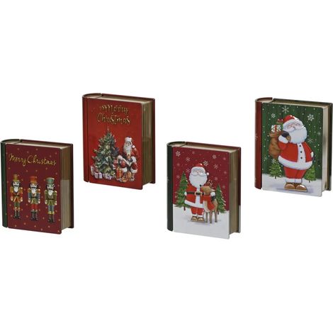 Libro decorativo in metallo con figure natalizie 12 × 10 cm (1/3)