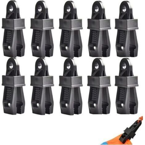 Lot de 50 pinces robustes pour bâches avec verrouillage puissant, idéal pour tentes extérieures, auvents, pare-, housses de voiture et couvertures de piscine (1/5)
