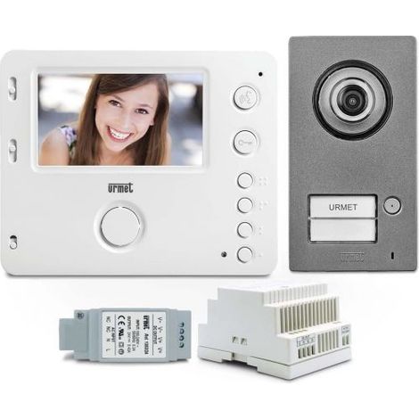 Urmet kit videocitofono monofamiliare vivavoce Miro e pulsantiera Mikra 2 fili - 1722/93