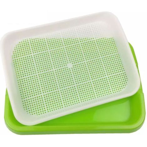 Plateau de germination de graines, Double couche, sans sol, pour Culture hydroponique, fournitures de jardin, boîte de pétri (1/4)