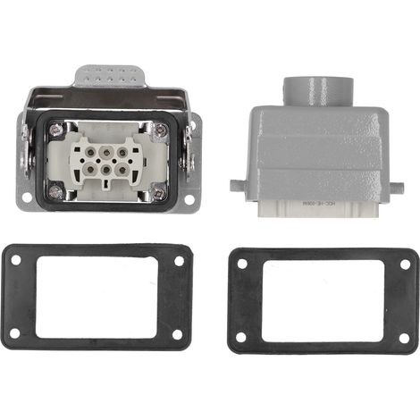 Connecteur industriel étanche 6 contacts, bloc de jonction, prise avion robuste, usage professionnel (1/5)