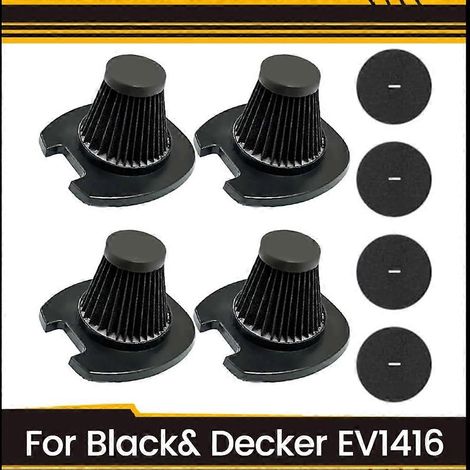 Lot de 8 filtres de rechange lavables pour aspirateur vertical filaire léger 3 en 1 Black & Decker EV1416 (1/5)