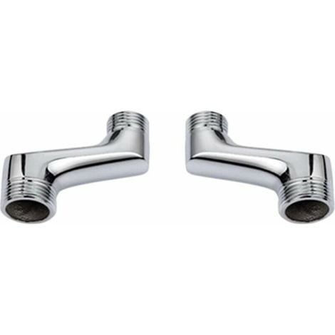 Brausebogen-Armatur, Messing-Winkel-Reduzierstück, verstellbarer Schwenkarm, Wand-Winkel-Armatur, versetzte Armatur 1/2 3/4, Chrom A, TRIMEC (1/3)