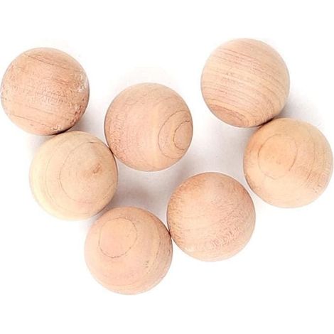 Billes en Bois de Cèdre Naturel pour Absorption d'Humidité et Élimination des Odeurs - Protection Anti-Mites (1/3)