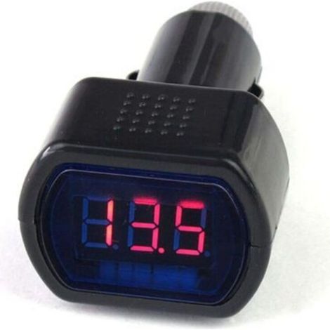 Digitales LED-Voltmeter für Autos, 12V/24V, Fahrzeugspannungsanzeige, für Pkw und Lkw