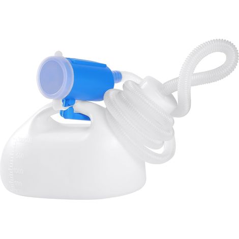Portable Male Urinal with Lid for Men Women 2000ml Hospital Incontinence Travel Camping White (1/5)