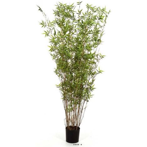 Bambou Oriental Artificiel H 160 cm 2400 Feuilles cannes fines en pot - dimhaut: H 160 cm - couleur: Vert