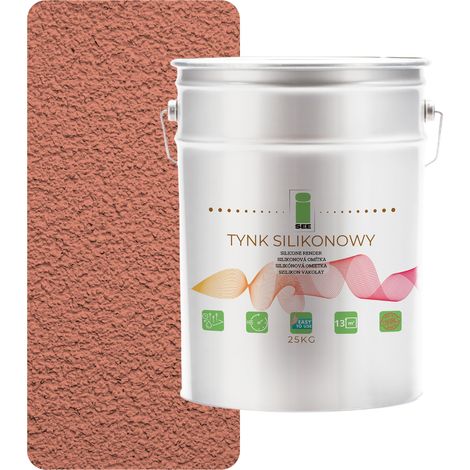 Plâtre silicone extérieur saumon foncé 1,5 mm qualité supérieure 25 kg (1/5)