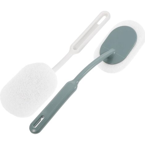 2 brosses WC, PP, blanc, long manche, pour cuvette et céramique (1/5)
