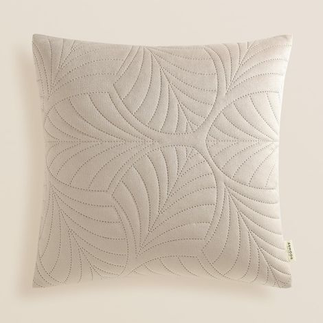 Housse de Coussin Feel 45 x 45 cm Taie d'oreiller pour Coussins Canapé avec Fermeture éclair Invisible Velours Beige, 1 pièce (1/5)