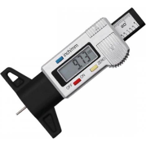 Jauge numérique portable de profondeur de sculpture des pneus 0-25 mm/1 pouce pour voitures (1/5)
