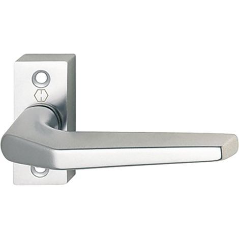 Drückerhalbgarnitur FRANKFURT 117GF/22 auf Rosette, Aluminium silber eloxiert (1/3)