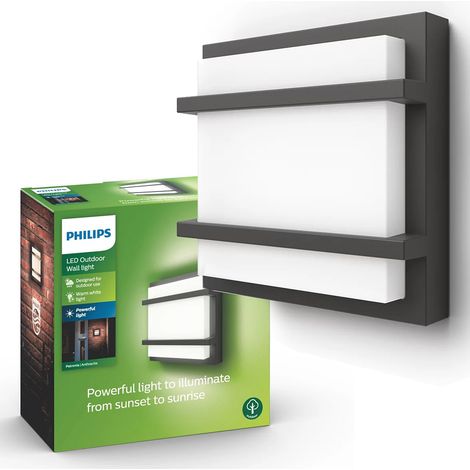 Philips Petronia applique murale LED anthracite extérieur (1/5)