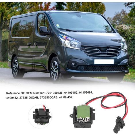 7701050325 Résistance de ventilateur de moteur de chauffage pour R-enault Trafic MK 3 MINIBUS JL 2.5 DCi 115 02.08+ (1/4)