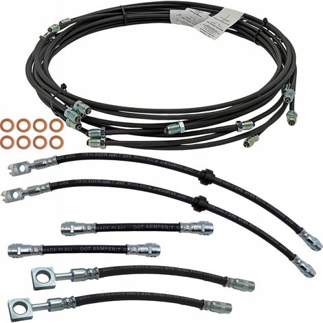 Tubi freno rigidi in acciaio + tubi flessibili per VW Golf 4 (1/5)