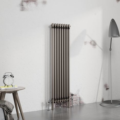Warmehaus Traditional Radiator Raw Metal 1500x380mm Double Column (1/5)