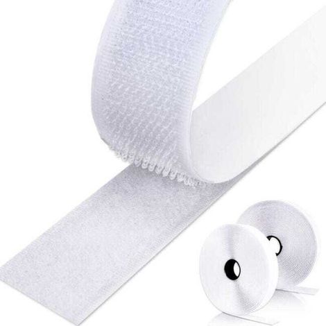 Bande auto-agrippante double face 8m – 20mm largeur – Colle adhésive solide pour surfaces variées – Résiste aux conditions extrêmes (1/5)