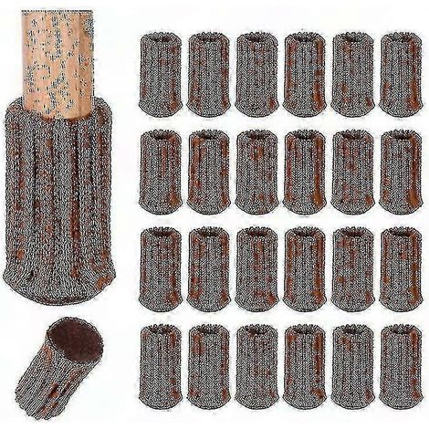 Lot de 16 chaussettes tricotées pour pieds de chaise, protège-meubles antidérapants, housses en maille pour pattes de table et fauteuil, coloris assortis, taille universelle (1/5)