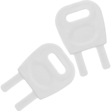 Clés pour distributeurs commerciaux, en plastique blanc, lot de 2, (1/5)