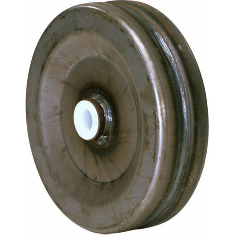 Roue de brouette en fer 225mm – Largeur 60mm – Bague nylon Ø 20mm – Charge max 450kg – Pour terrains accidentés (1/2)