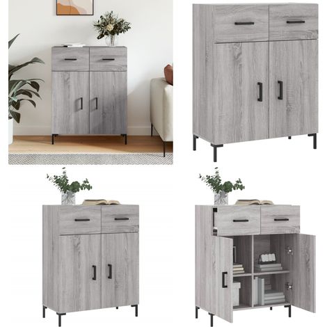 Buffet sonoma gris 69,5x34x90 cm bois d'ingénierie - Buffet Moderne - Armoire Rangement - Mobilier Salon - Commode Design - Meuble Entrée - Home & Living (1/5)