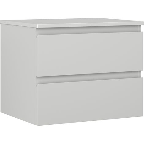 Mexen Orio armoire de salle de bain sous-vasque 60 cm avec plateau, 2 tiroirs, gris mat - 91A10-06047-2-BFFC62 (1/5)