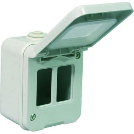 Scatola stagna portafrutti 2 posti - mm.64x80h. (1552) - 6 pz