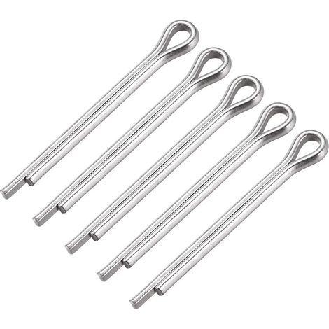 Goupille Fendue 4mm x 35mm Ton Argent 5Pcs (1/3)