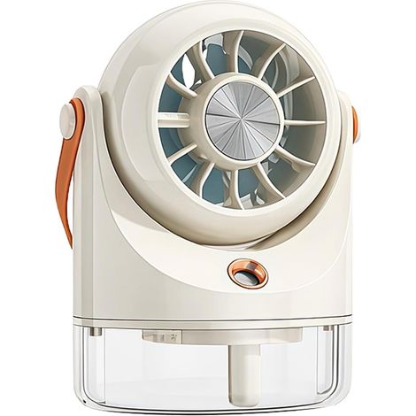 JSSEVN - Ventilador de escritorio USB con velocidad ajustable y batería recargable, textura de plástico, ideal para climas cálidos, recargable por USB. (1/5)