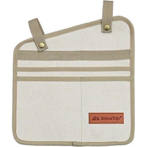 Sacoche de rangement latérale ShineTrip pour chaise de camping multifonctionnelle, à suspendre à l'accoudoir. Sac pliable.