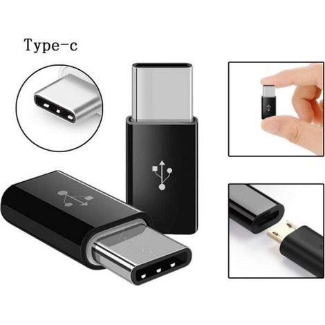 Adaptateur Micro USB vers USB C - Connecteur Universel Micro USB Femelle vers USB 3.1 Type C Mâle pour Smartphone et Tab (1/4)