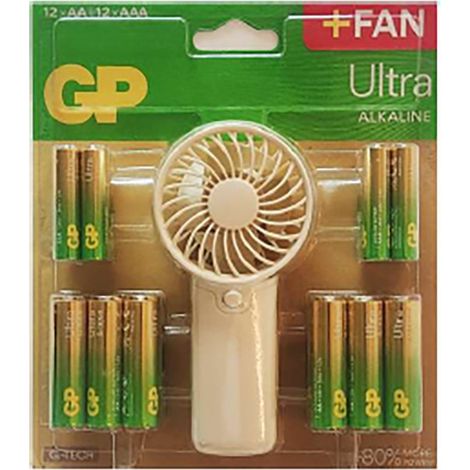 PACK 24 PILA ALCALI. AA LR06+AAA LR03+VENTILATORE