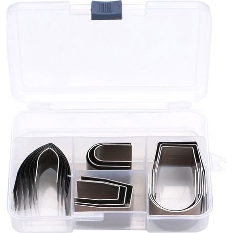 Set of 18 universal alloy steel punches for leatherwork, DIY leather punching tools (1/5)