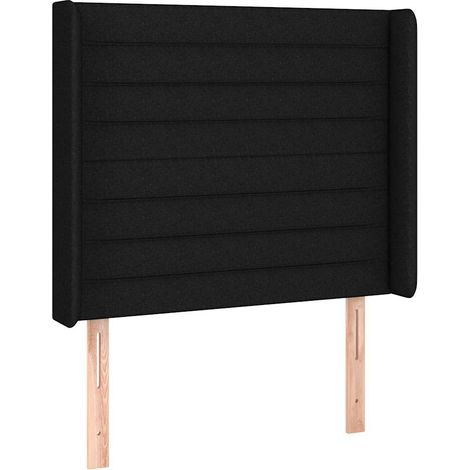 Maison Exclusive - Testiera ad Orecchio Nera 83x16x118/128 cm in Tessuto (1/5)