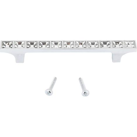 Maniglia a pomello in lega di zinco 6715 per mobile in cristallo diamantato (96 mm / 3,8 pollici).
