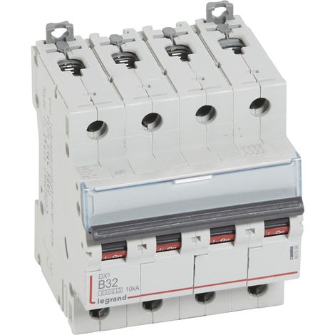 Disjoncteur DX³6000 10kA arriv haute / départ bas Vis 4P 32A courbe B 4 mod (1/2)