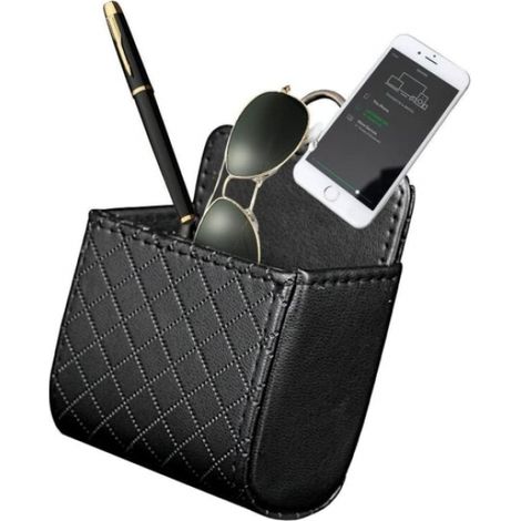 Petit sac de rangement pour la grille d'aération de la voiture - Noir