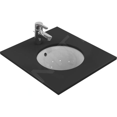 Ideal Standard Connect - Vasque sous plan, diamètre 480 mm, avec trop-plein, Ideal Plus, blanc E5054MA (1/2)