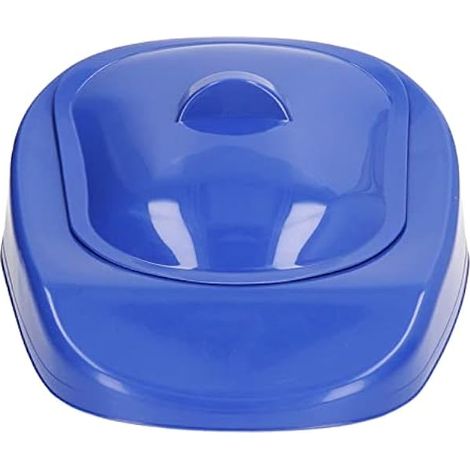 Bassin de Lit avec Couvercle, Poignée Ergonomique, Grande capacité, pour Personnes âgées, Femmes Enceintes, Patients Alités, Usage Domestique et Hospitalier (bleu foncé) (1/3)