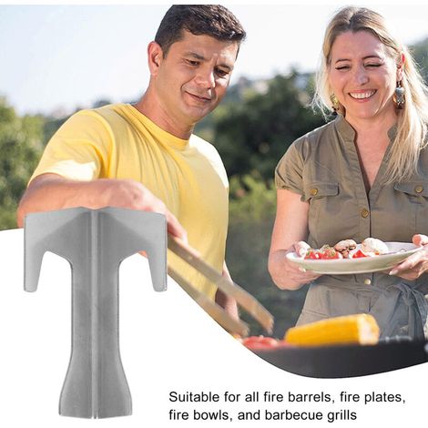 Écarteurs de Grille Barbecue - 3 Pcs Écarteurs de Plaque de Feu BBQ en Acier Inoxydable pour Support de Grill et Distanciation de 5cm (1/4)