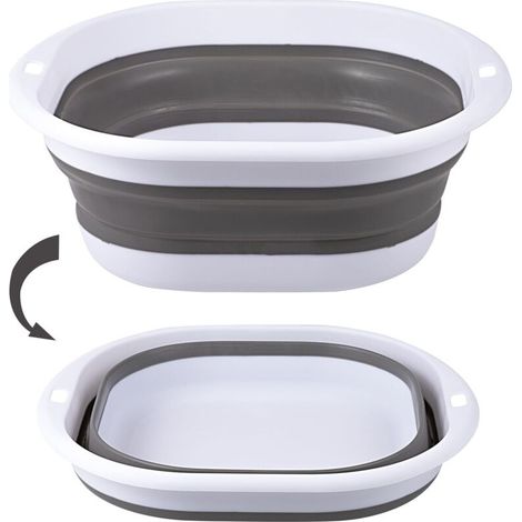 Bol Pliable - 2,7 L - Pour Camping Cuisine Maison Extérieur - Gris (1/5)