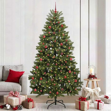 Künstlicher Weihnachtsbaum Grün 240 cm PVC und Metall (1/5)