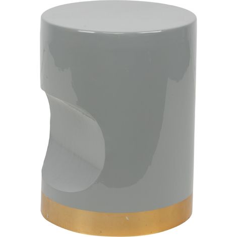 Tabouret en métal vert 30 x 30 x 40 cm (1/2)