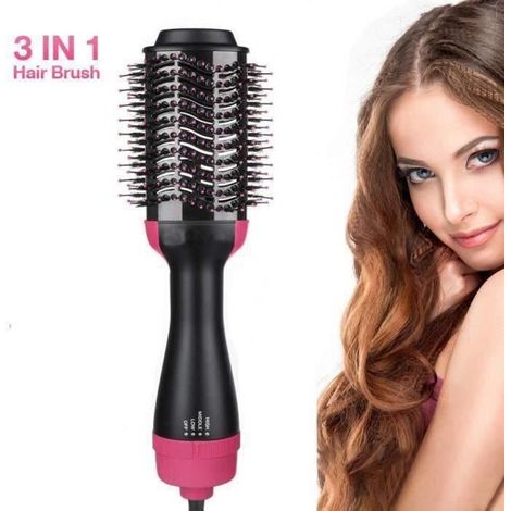 Salon Air Chaud Paddle Brosse à cheveux Générateur d\'ions négatifs à lisser bigoudi - Brosse Cheveux Rotative, Ionique, Soufflante (1/4)