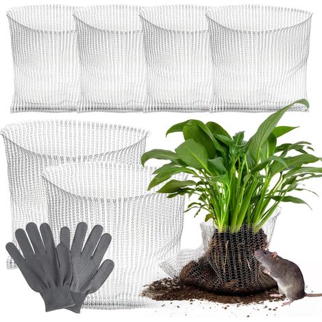 6 Pièces Grillage Anti Rongeur, Pratique Grille Anti Rongeur Grillage de Jardin Multi-Tailles avec Gants, Grillage Cloture Protection Racines Arbres, Fleurs, LéGumes (1/5)