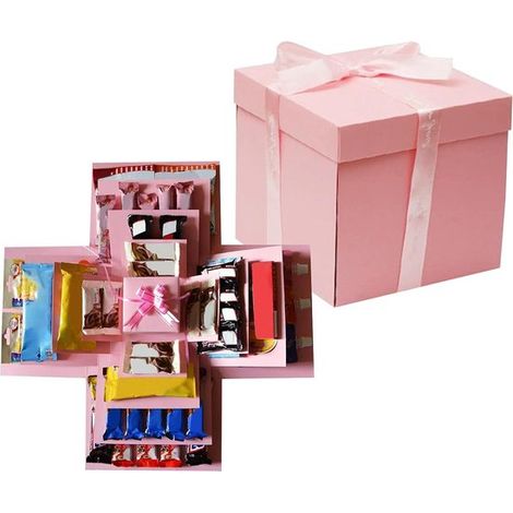Scatola a sorpresa creativa a 5 strati Provario per San Valentino, compleanno, matrimonio (rosa) (1/5)